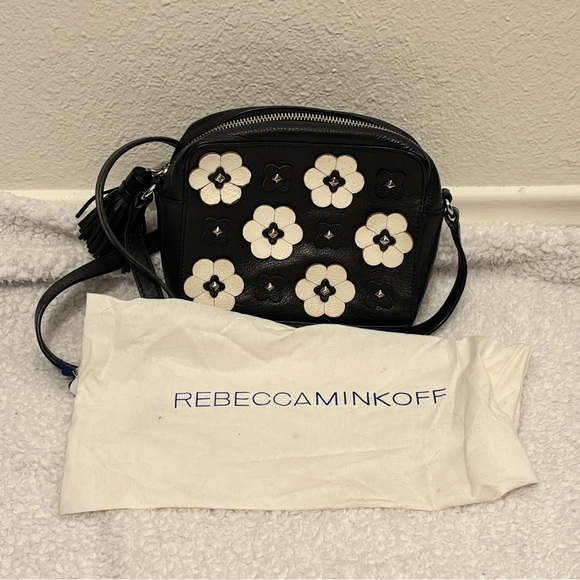 Rebecca Minkoff Black and Cream Crossbody Bag - Picture 1 of 12
